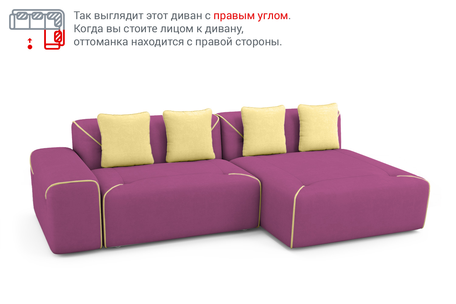 Угловой диван-кровать Portu, Фиолетовый, Portu 
Угловой диван-кровать Portu, Фиолетовый, Portu