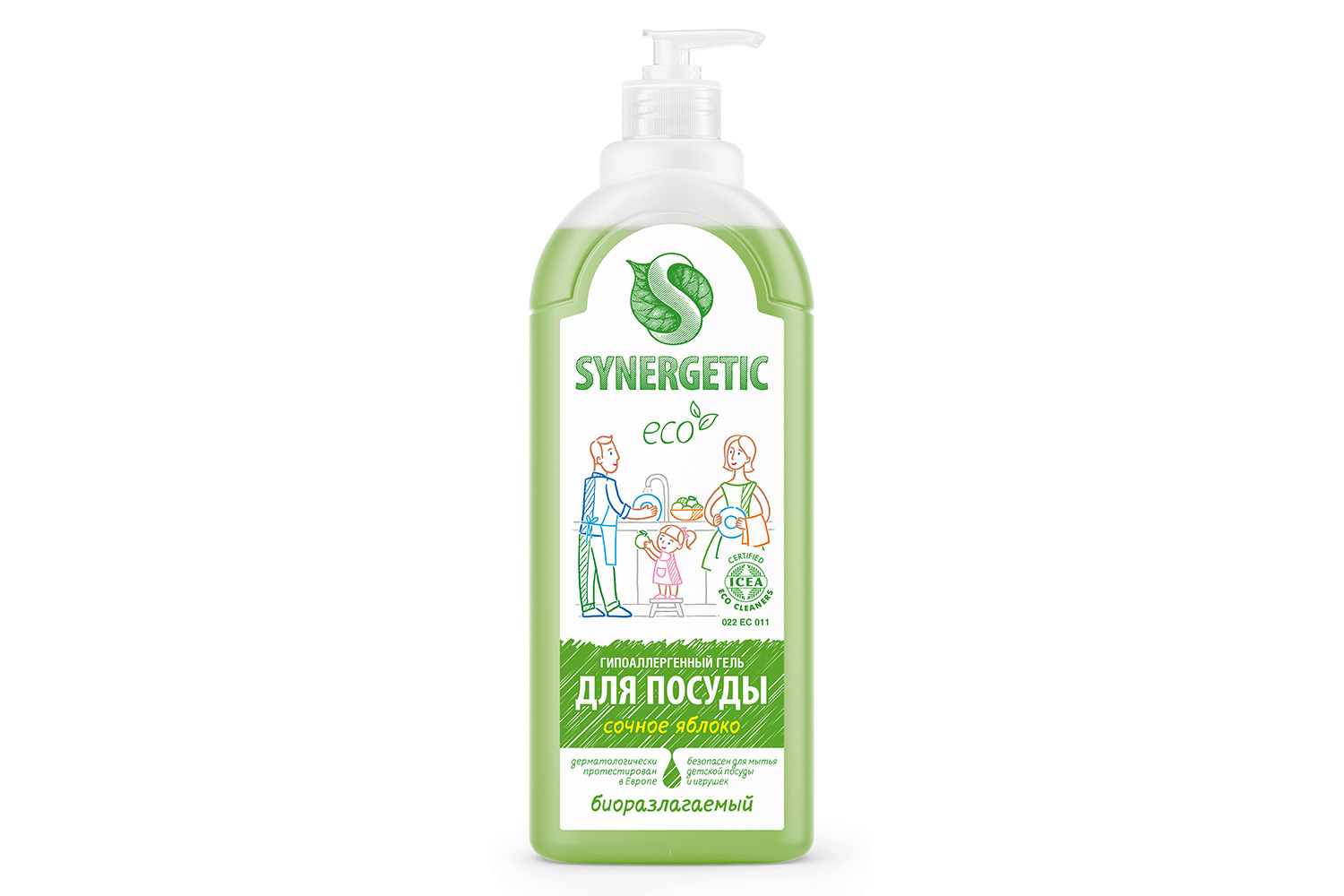 SYNERGETIC Средство для мытья посуды и кухонного инвентаря 1 л