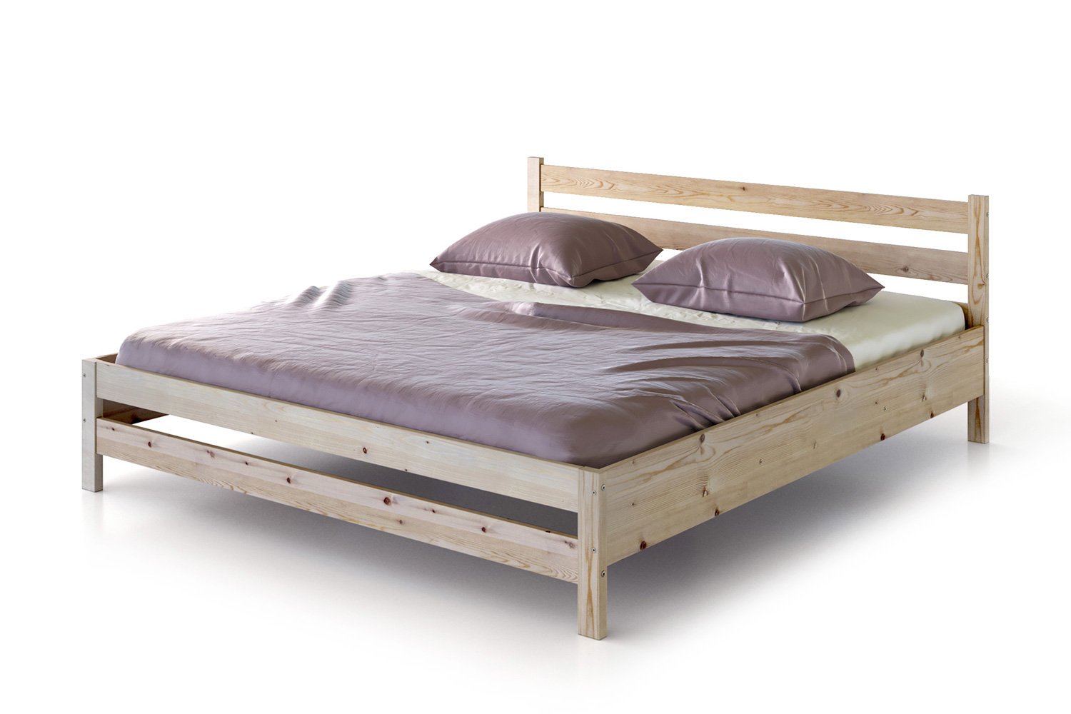 деревянная кровать для дачи 140х200
