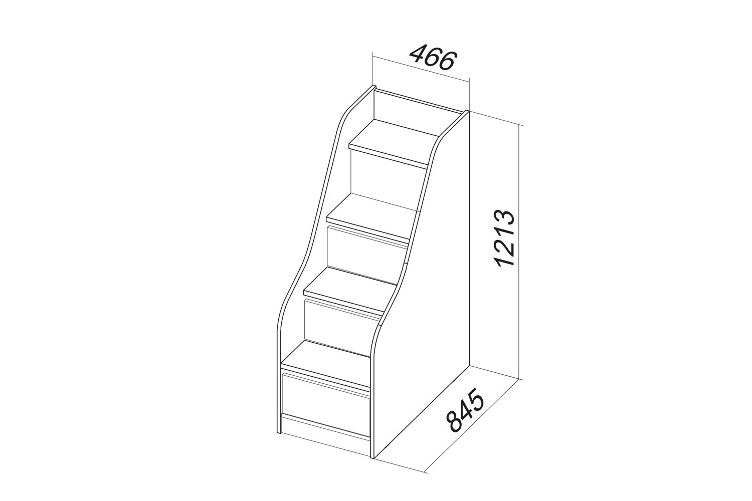 размер лестницы для кровати чердака