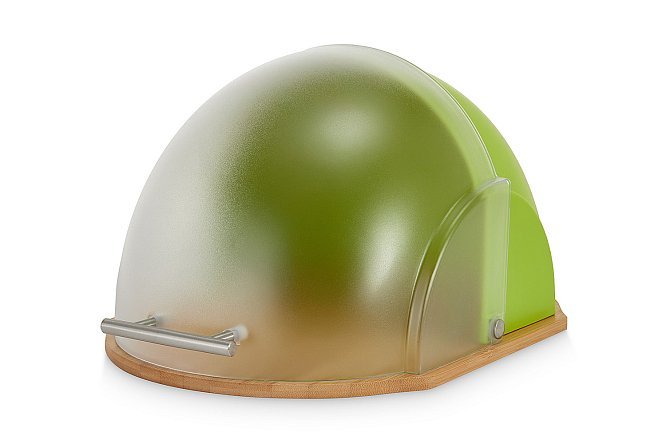 Изображение товара Хлебница BERKRAFT Ronda 39.5х26.2х20 см из бамбука и пластмассы зеленая