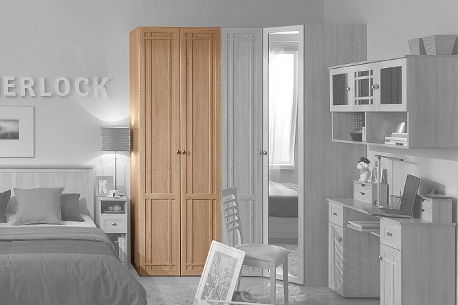 Изображение товара Шкаф для одежды Sherlock 79,8х230х57,9 см из ЛДСП и МДФ