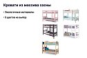 Кровать двухъярусная Соня с прямой лестницей 80х190 см