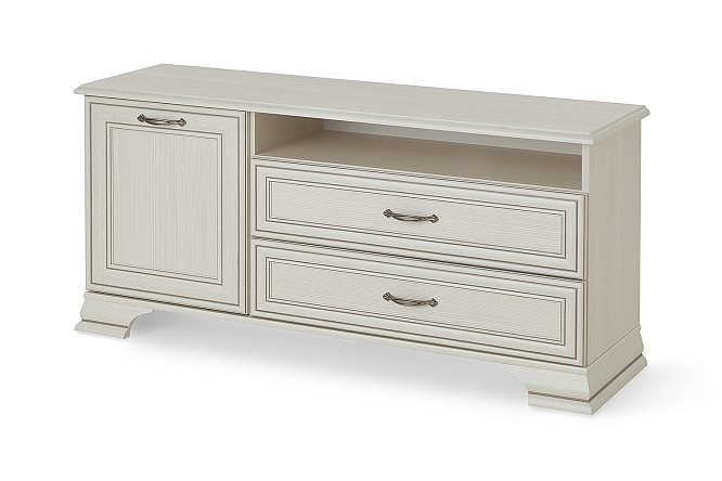 Изображение товара Тумба под ТВ Tiffany 130x62,4x37 см вудлайн кремовый современная мебель