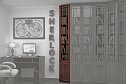 Шкаф-окончание для книг Sherlock со скосом влево