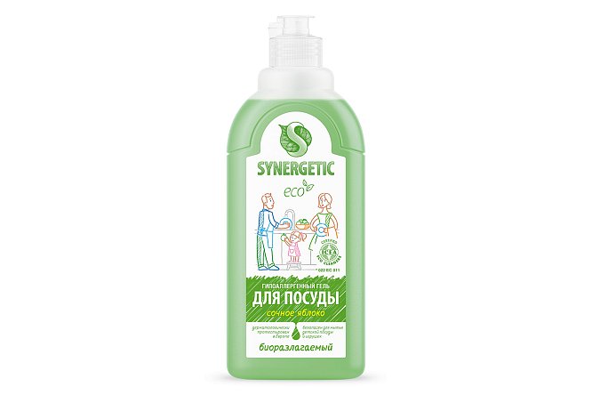 Изображение товара Средство для мытья посуды и кухонного инвентаря 500 мл аромат яблока