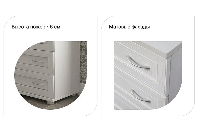 Комод Ника-люкс бодега белая
