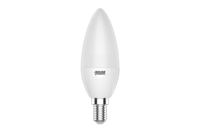 Изображение товара Лампа светодиодная Gauss Elementary Свеча 420lm E14, 6W, Свеча, 3000 К, Тёплый