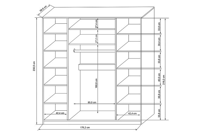 Схема шкафа для одежды