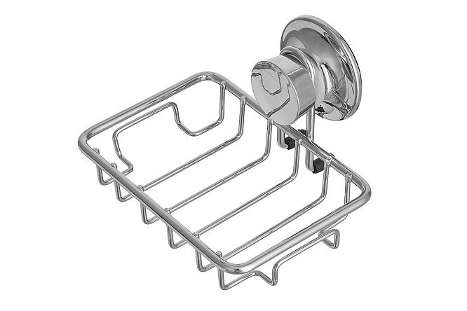Изображение товара Мыльница с 2-мя крючками настенная Ring Lock крепление Вакуумная присоска