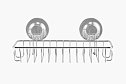 Полка фигурная Ring Lock 29.5x9.5x14 см
