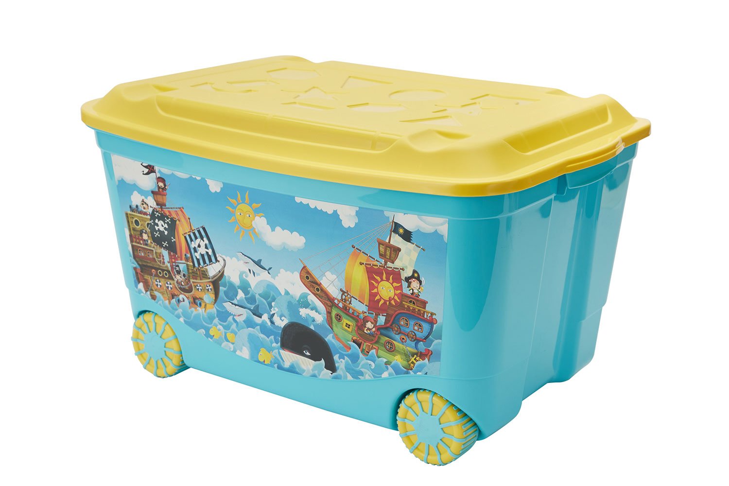 Ящик для игрушек на колесах Пластишка