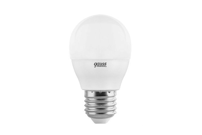 Изображение товара Лампа светодиодная Gauss Elementary Шар 520lm E27, 8W, Шар, 3000 К, Тёплый