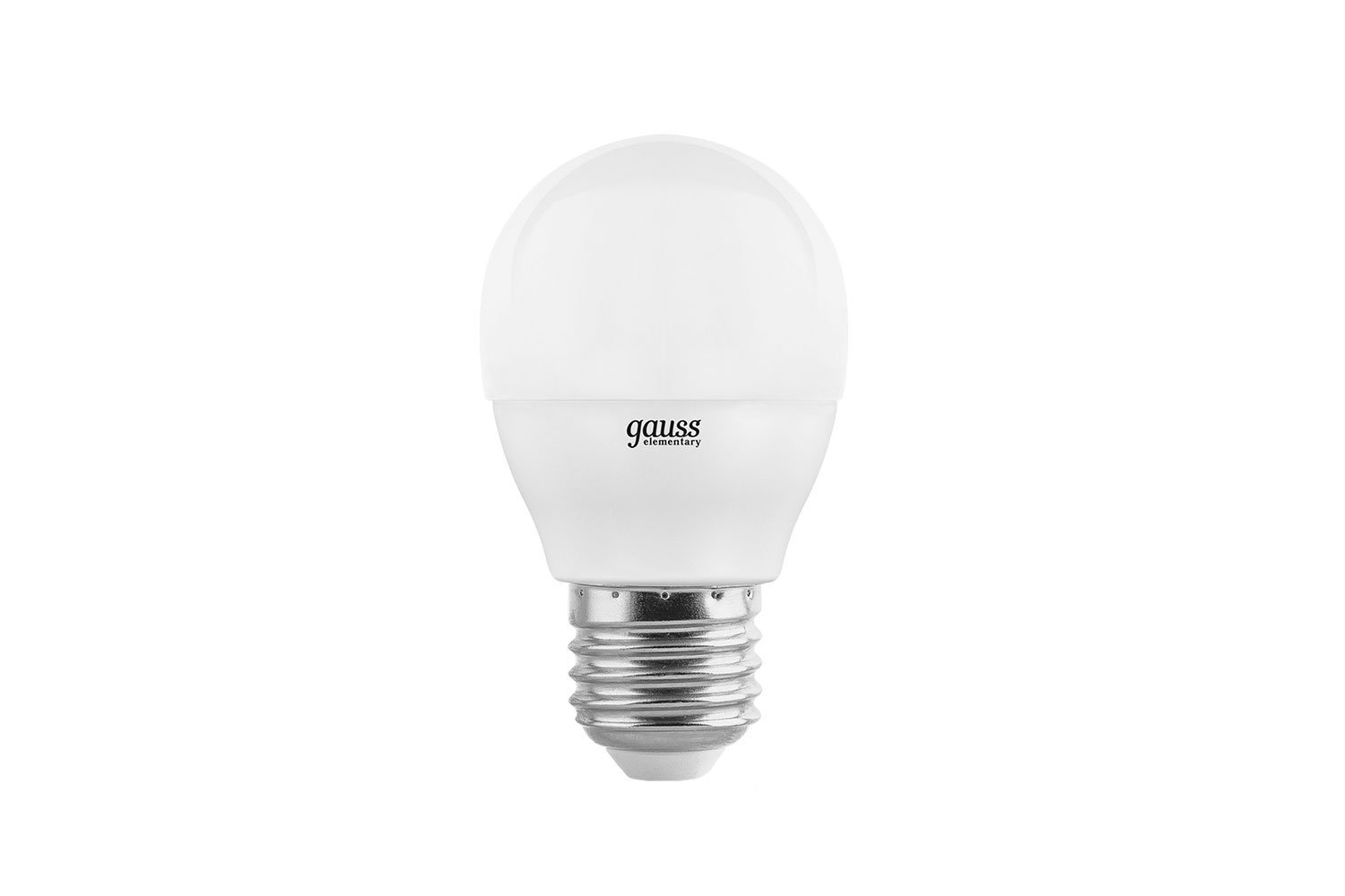 Лампа светодиодная Gauss Elementary 540lm E27, 8W, Шар, 4100 К, Естественный
