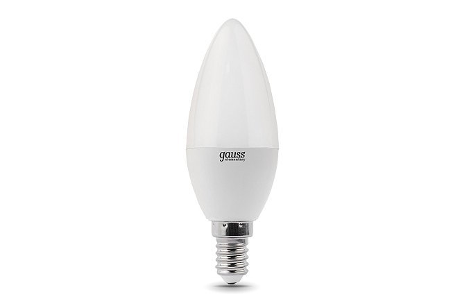 Изображение товара Лампа светодиодная Gauss Elementary Свеча 540lm 4100K E14, 8W, Свеча, 4100 К, Естественный
