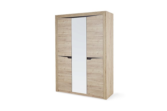 Изображение товара Трехдверный шкаф Соренто дуб бонифаций 152x220x54,5 см с зеркалом