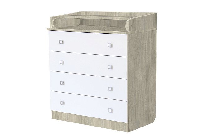 Изображение товара Комод Фея белый из ЛДСП 80,4х92,2х46,7 см современная мебель