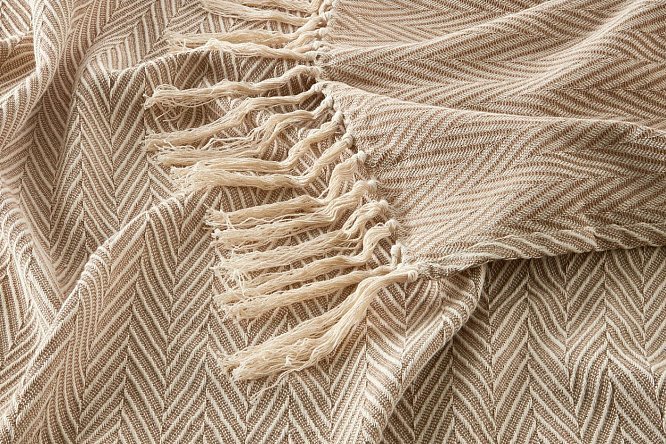 Плед MICASA Zigzag Хлопок, 200х220 см