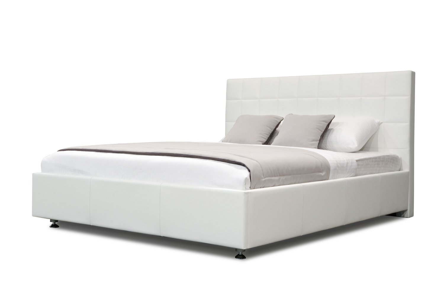 кровать двуспальная белая с подъемным механизмом 180х200