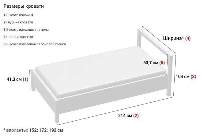 Хофф кровать вероника 180 200