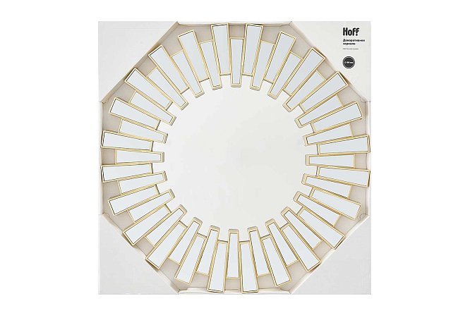 Фото 9 Декоративное зеркало в раме HOFF BC0564M-G 66х66 см