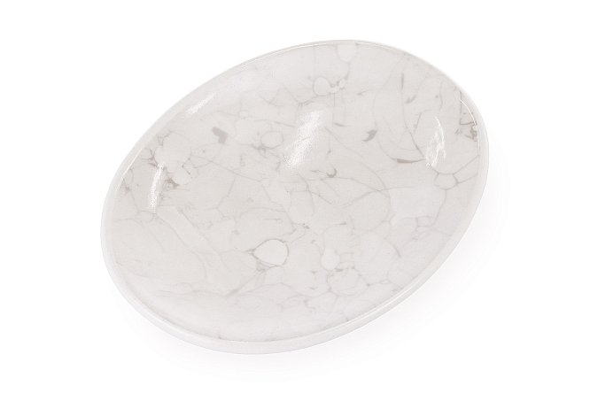 Изображение товара Мыльница Marmo из керамики белая отдельно стоящая