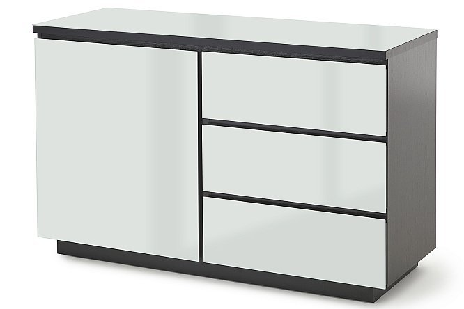 Изображение товара Комод Сольда белый с чёрным или белым каркасом 118,2х77х45 см