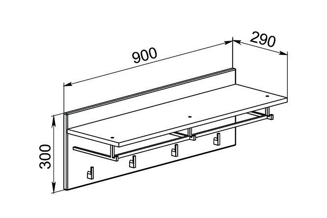 Размеры вешалки для одежды в прихожую