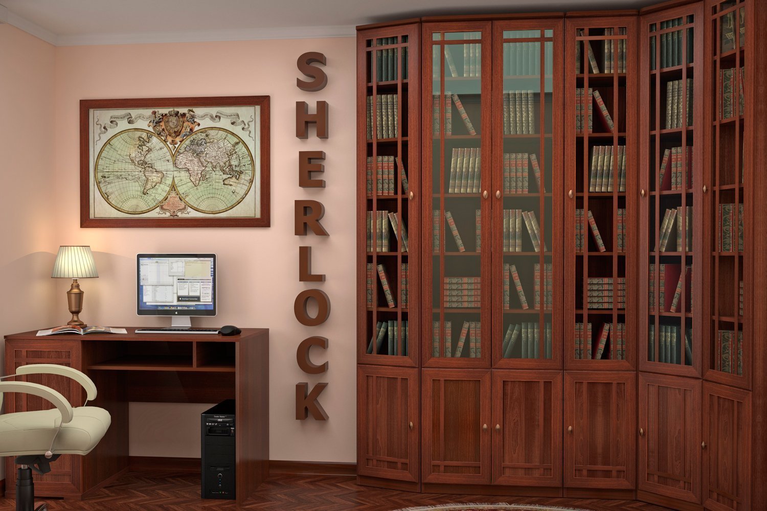 Библиотека 3 купить. Книжный шкаф Sherlock 32.