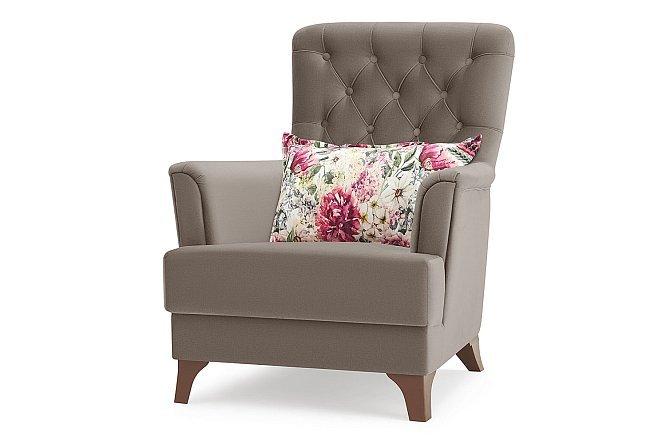 Изображение товара Кресло для отдыха Сиеста с мягкой обивкой из велюра, комфортное и стильное