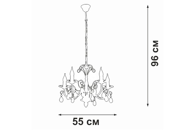 Люстра VITALUCE V1180/5 15 кв.м., E14
