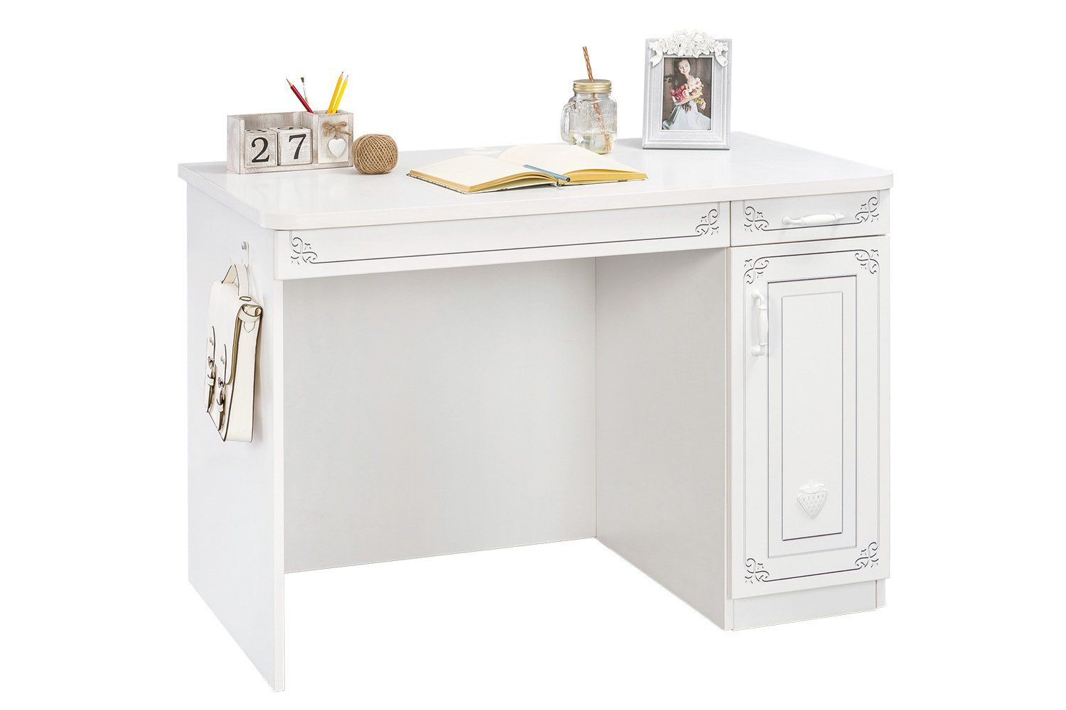 письменный стол белый красивый для девочки