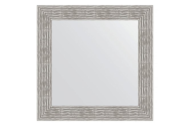 Изображение товара Настенное зеркало в багетной раме EVOFORM волна хром 70х70 см