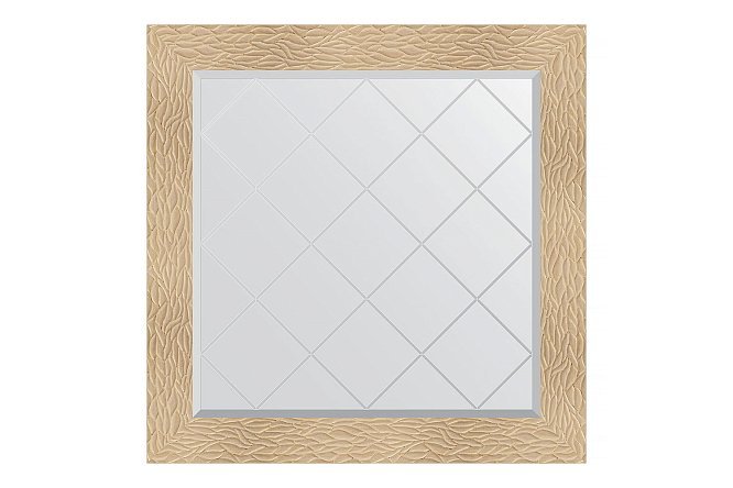 Изображение товара Настенное зеркало с гравировкой в багетной раме EVOFORM 86x86 см