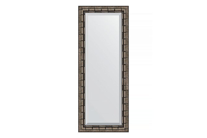 Изображение товара Настенное зеркало с фацетом в багетной раме EVOFORM серебряный бамбук 63х153 см
