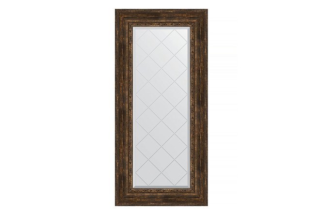 Изображение товара Настенное зеркало с гравировкой в багетной раме EVOFORM 62х132 см