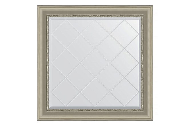 Изображение товара Зеркало настенное с гравировкой в багетной раме EVOFORM 86x86 см