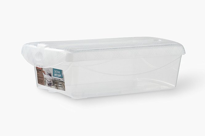 Пластиковый ящик с крышкой под кровать