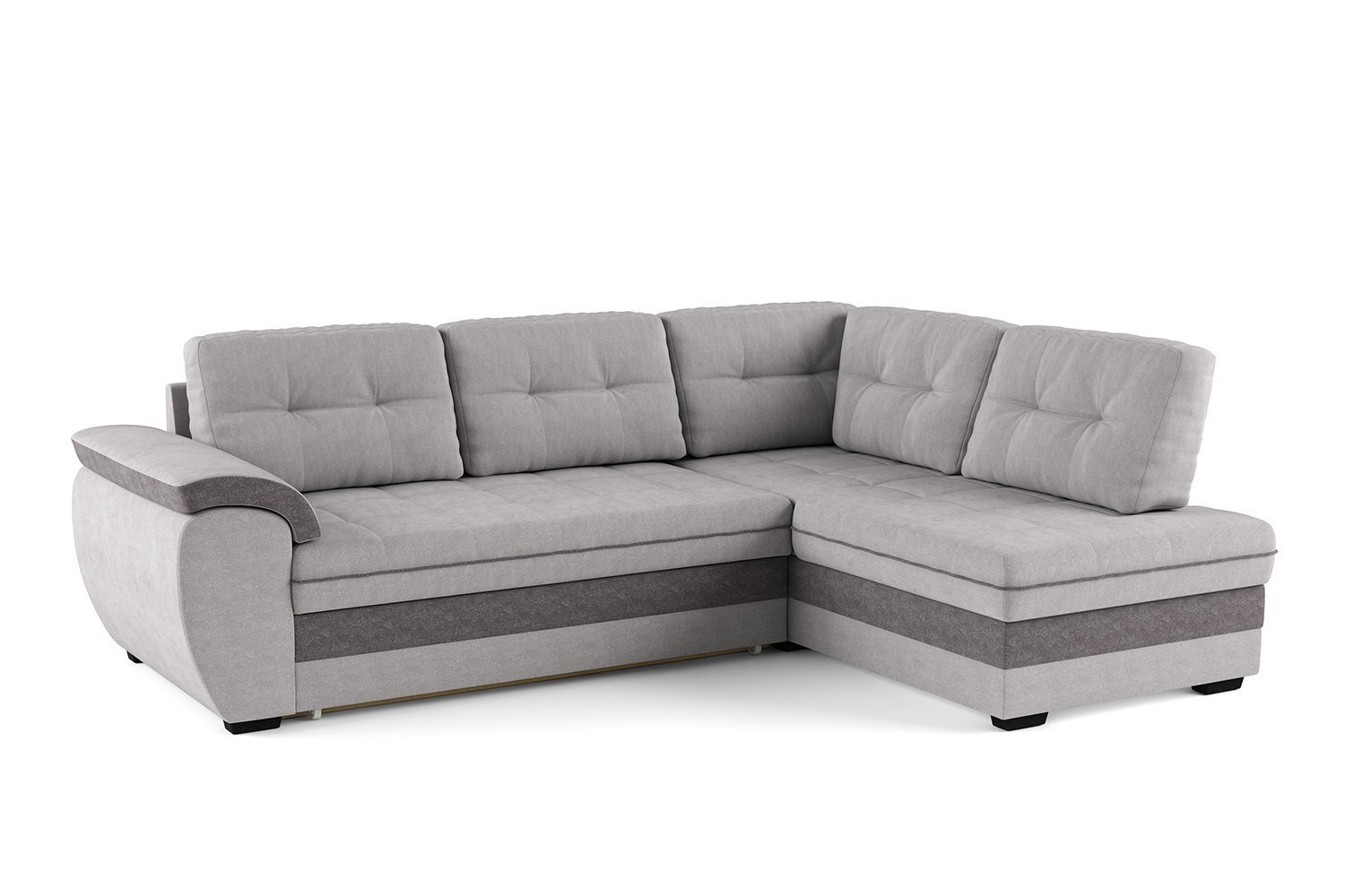 Хофф угловой серый диван