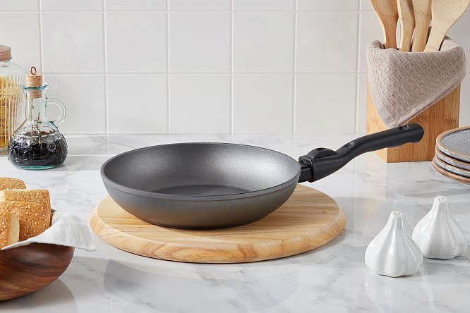 Изображение товара Сковорода VANHOPPER Silver 24 см с съемной ручкой для индукционных плит