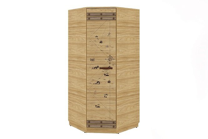 Изображение товара Угловой шкаф Корсар 79х180,9х79 см из ЛДСП для дома и офиса