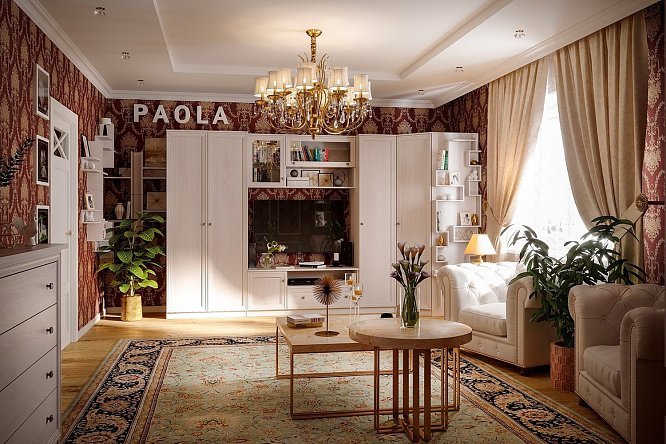 Модульный гарнитур Paola ясень Анкор светлый