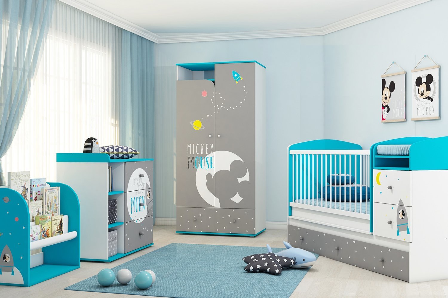 Шкаф двухсекционный Kids Disney baby Микки Маус 90.2х190х50 см - купить по  цене 0 рублей в интернет-магазине Hoff.ru | 80325738