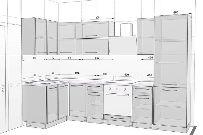 Как подобрать модульную кухню по размерам