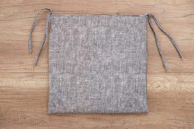 Изображение товара Подушка-галета с завязками 40х40 см светло-серая