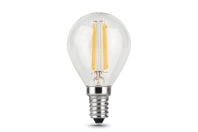 Изображение товара Лампа светодиодная Gauss Filament Шар 720lm E14, 11W, Груша, 2700 К, Тёплый