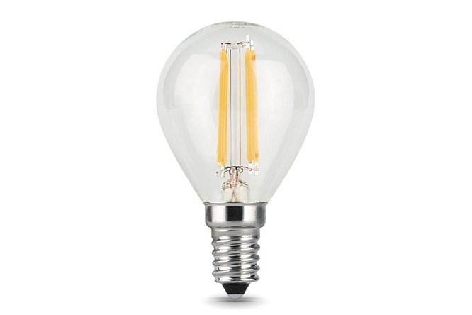 Изображение товара Лампа светодиодная Gauss Filament Шар 750lm 4100K E14, 11W, Груша, 4100 К, Холодный