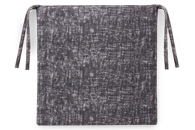 Изображение товара Подушка-галета на молнии с завязками 40х40 см тёмно-серая