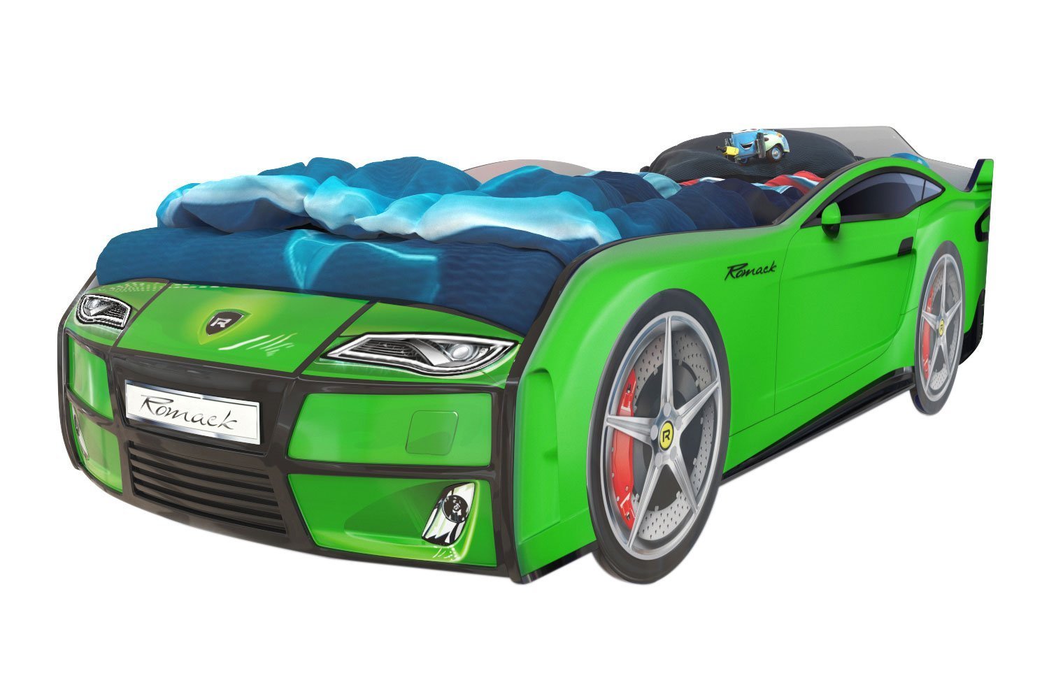 детская кровать машина зеленая