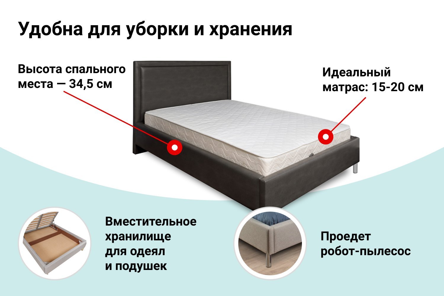 Кровать двуспальная с подъемным механизмом 200х200 с матрасом